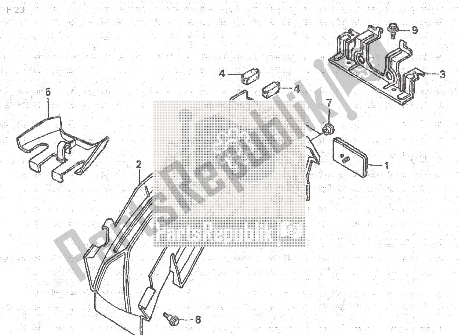 Todas las partes para F-23 de Honda NSR 80 1988