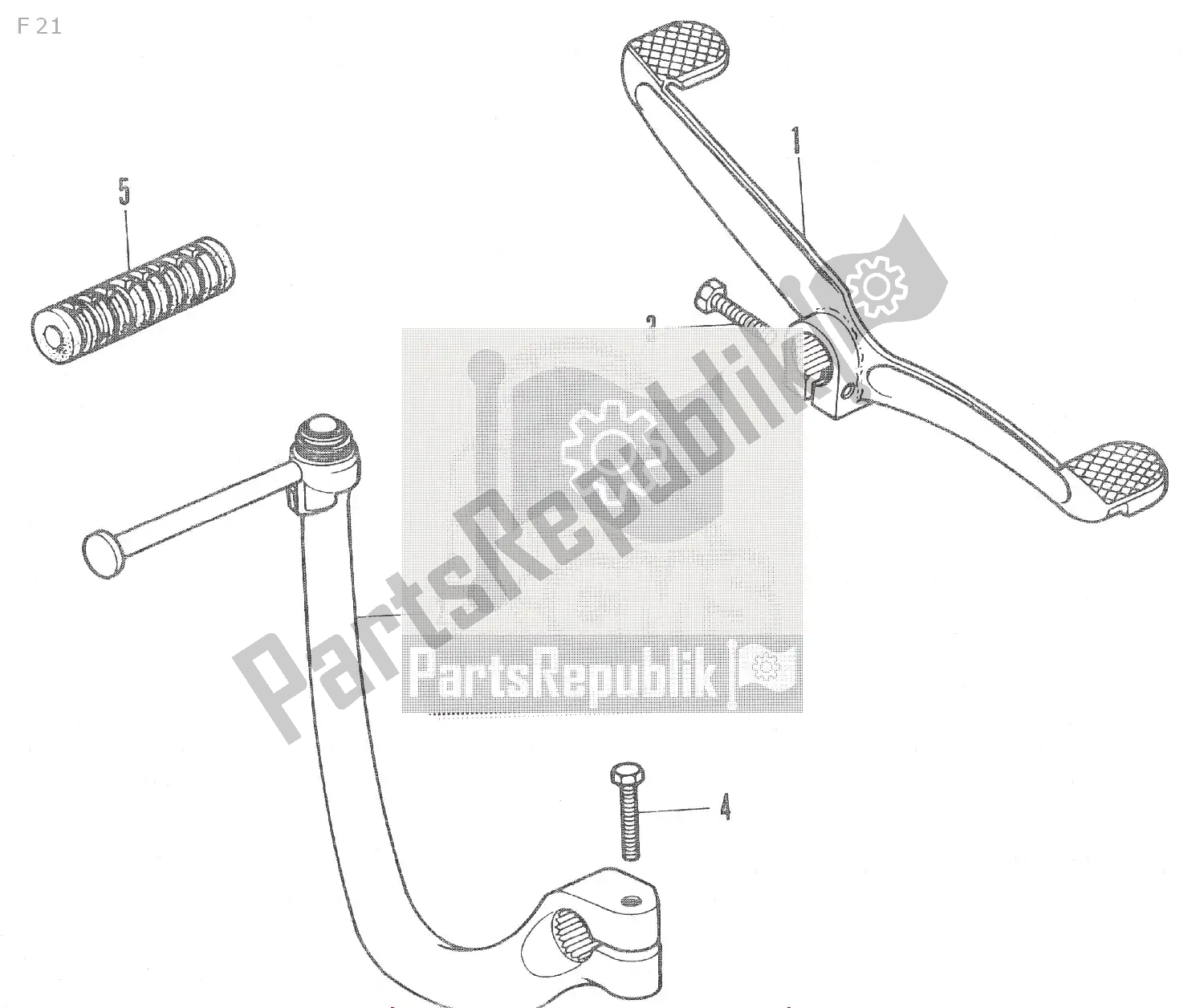 Alle onderdelen voor de F 21 van de Honda CF 50 Chaly 1950 - 2023