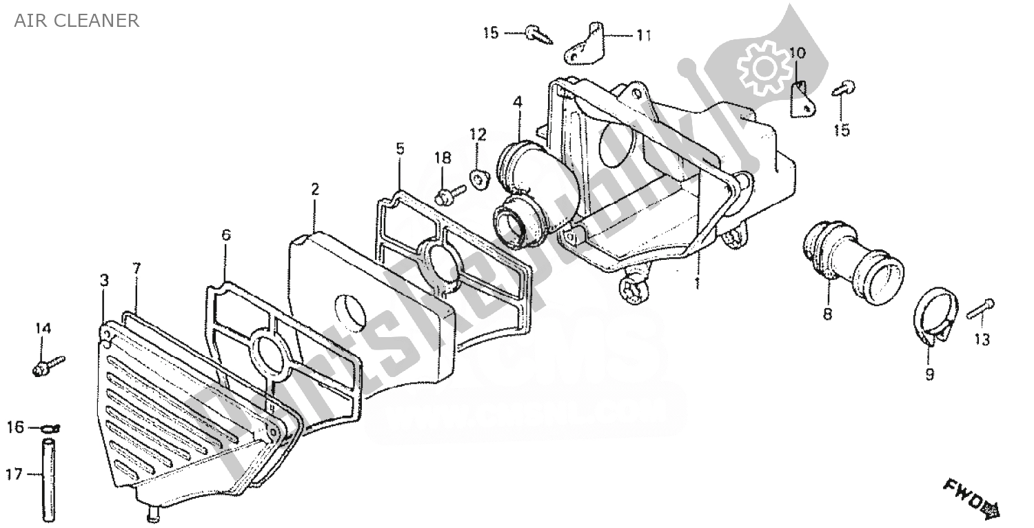 Tutte le parti per il Filtro Dell'aria del Honda MT 50 1980