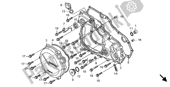 Todas las partes para R. Tapa Del Cárter de Honda CRF 450X 2009