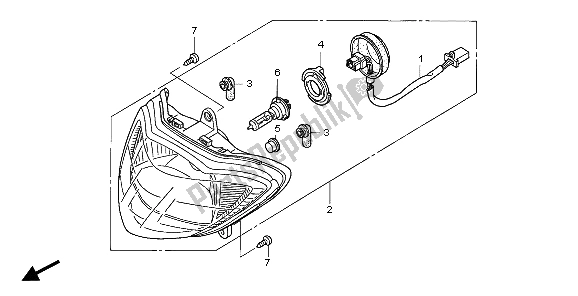 Todas las partes para Faro de Honda SH 125 2007