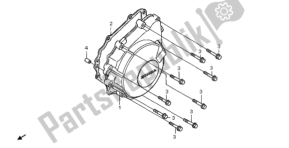 Tutte le parti per il Coperchio Del Generatore del Honda CBF 600 NA 2006