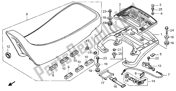 All parts for the Seat of the Honda XRV 750 Africa Twin 1995