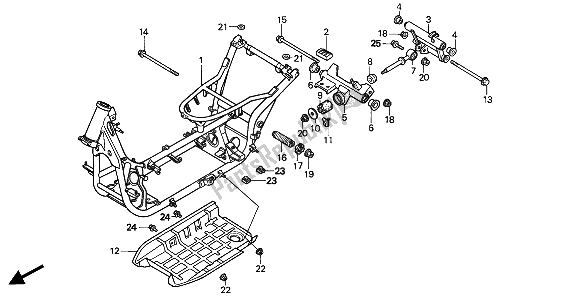 Tutte le parti per il Corpo Del Telaio del Honda CN 250 1 1994