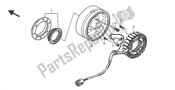 All parts for the Generator of the Honda TRX 500 FA Fourtrax Foreman 2005