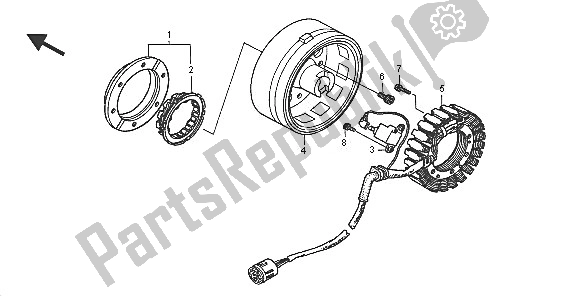 Todas las partes para Generador de Honda TRX 500 FA Fourtrax Foreman 2005