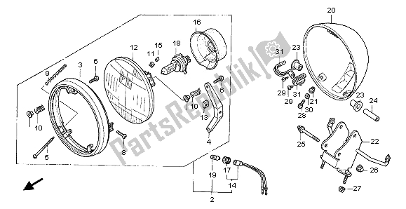 Todas las partes para Faro (eu) de Honda VF 750C 1995