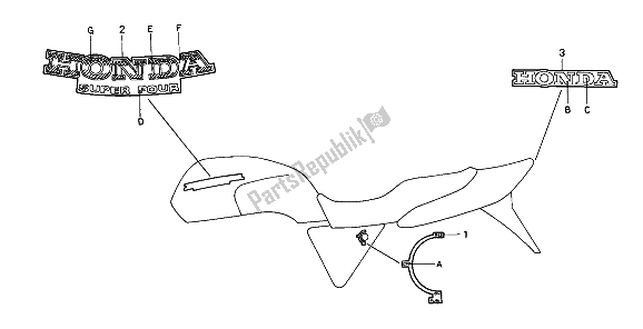 Tutte le parti per il Marchio del Honda CB 1000F 1994