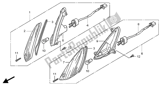 All parts for the Winker of the Honda PES 150 2006