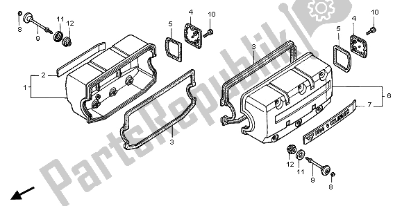 All parts for the Cylinder Head Cover of the Honda GL 1500A 1995