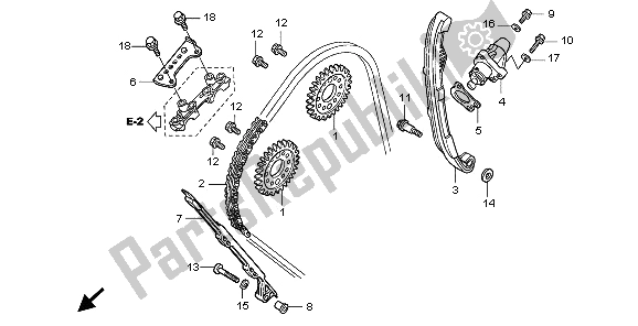 All parts for the Cam Chain & Tensioner of the Honda CBF 1000S 2009