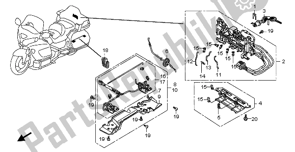 All parts for the Opener Unit of the Honda GL 1800 2009