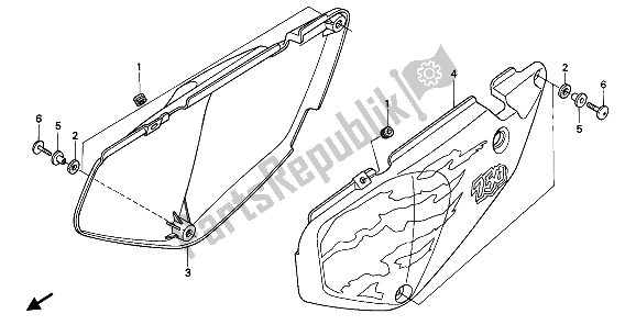 Tutte le parti per il Coperchio Laterale del Honda XRV 750 Africa Twin 1994