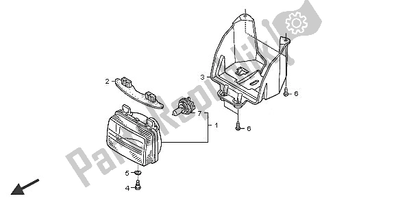 Toutes les pièces pour le Phare du Honda TRX 250 EX Sporttrax 2005