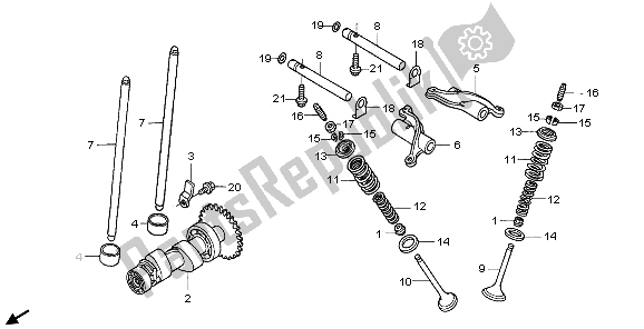 All parts for the Camshaft & Valve of the Honda TRX 400 FA Fourtrax Rancher AT 2006