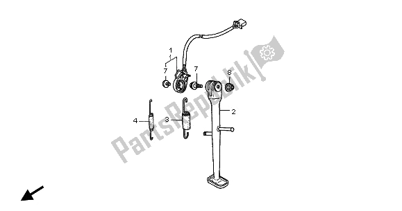 All parts for the Stand of the Honda CB 600F Hornet 2003