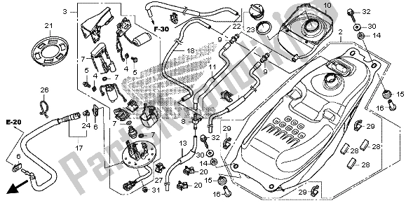 All parts for the Fuel Tank & Fuel Pump of the Honda NC 700D 2012