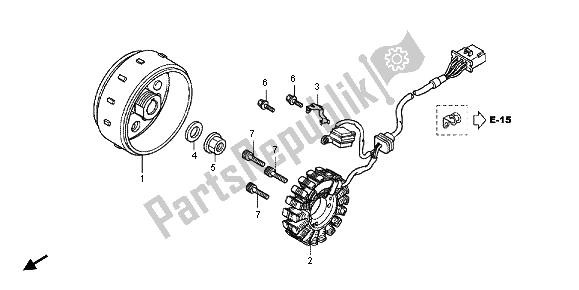 Toutes les pièces pour le Générateur du Honda CBR 125 RT 2012