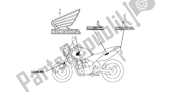 Tutte le parti per il Marchio del Honda CBF 500 2004