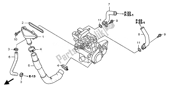 Todas las partes para Tubería De Agua de Honda CB 1300 SA 2008