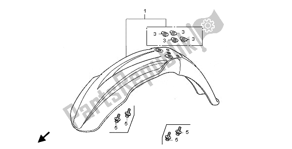 Toutes les pièces pour le Garde-boue Avant du Honda CRF 450X 2011