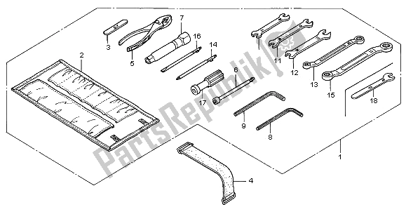 Wszystkie części do Przybory Honda GL 1800A 2003