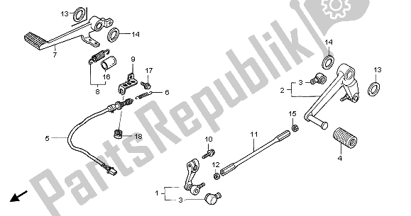 Tutte le parti per il Pedale del Honda CBR 900 RR 2003