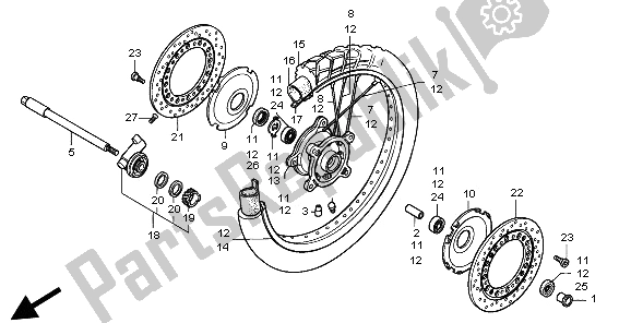 Todas las partes para Rueda Delantera de Honda XRV 750 Africa Twin 1997