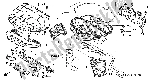Toutes les pièces pour le Purificateur D'air du Honda CBR 900 RR 2003