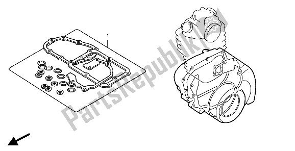 All parts for the Eop-2 Gasket Kit B of the Honda XR 400R 2001