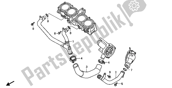 Todas las partes para Tubería De Agua de Honda CBR 1000F 1993