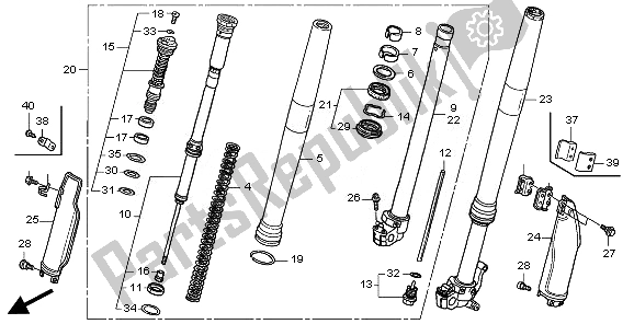 Tutte le parti per il Forcella Anteriore del Honda CRF 250X 2008