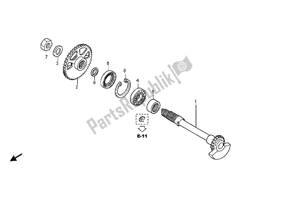 All parts for the Balancer of the Honda CRF 450R 2012