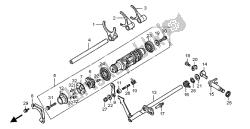 tambour de changement et fourchette de changement