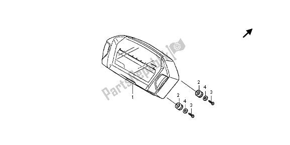 All parts for the Meter (mph) of the Honda NC 700 XA 2013