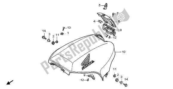 All parts for the Shelter of the Honda ST 1100A 1996