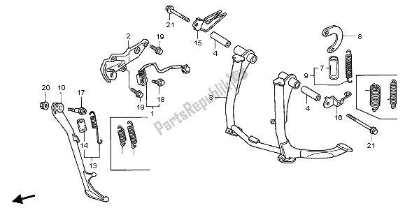 Todas as partes de Ficar do Honda CBR 1000F 1996