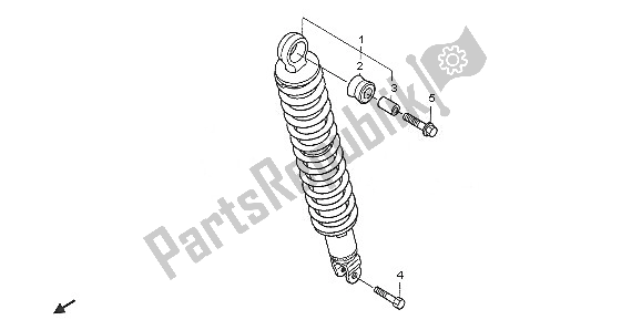 Tutte le parti per il Cuscino Posteriore del Honda SCV 100F 2005