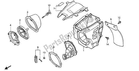 Todas as partes de Filtro De Ar do Honda CR 500R 1 1993