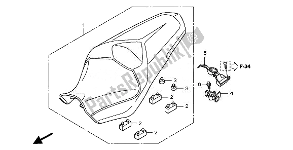 All parts for the Seat of the Honda VFR 1200F 2011