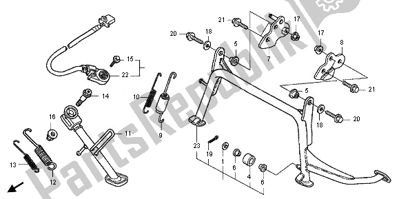 Todas as partes de Ficar do Honda FJS 600D 2011