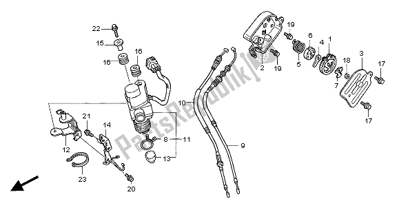 Alle onderdelen voor de Servomotor van de Honda CBR 1000 RR 2005