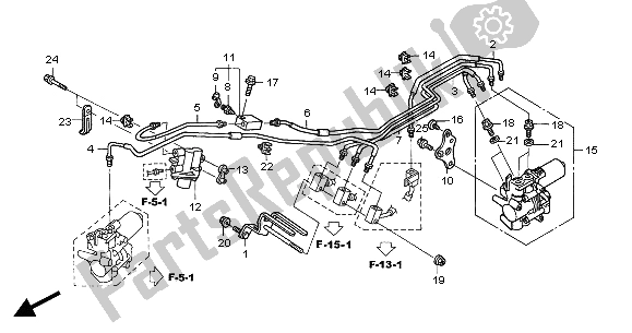 Tutte le parti per il Valvola Di Controllo Proporzionale del Honda ST 1300A 2004