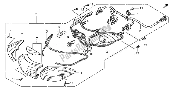 Todas las partes para Luz De Combinación Trasera de Honda PES 150 2010