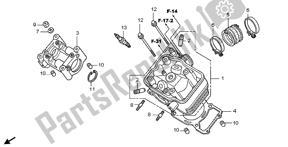 Todas las partes para Cabeza De Cilindro de Honda CBR 125 RW 2006