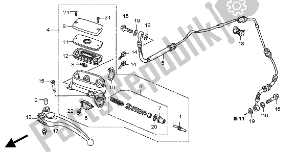 Tutte le parti per il Pompa Frizione del Honda CB 1300 2007