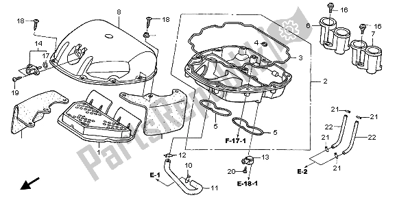 All parts for the Air Cleaner of the Honda CBR 600F 2006