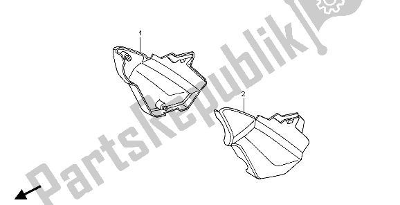 All parts for the Side Cover of the Honda CBF 600S 2007