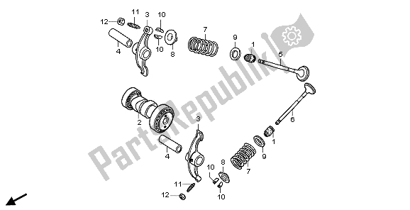 All parts for the Camshaft & Valve of the Honda CRF 50F 2009