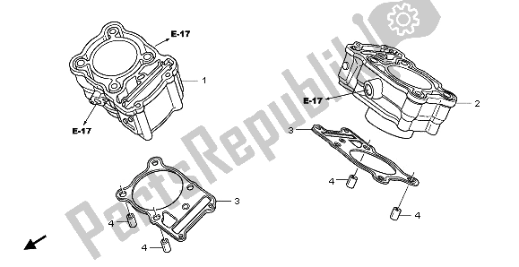 Todas las partes para Cilindro de Honda NSA 700A 2009